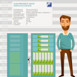 CLES protect AM75 Wertschutztresor mit Schlüsselschloss und Elektronikschloss T6530