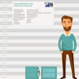 CLES protect AT1 Wertschutztresor mit Schlüsselschloss und Elektronikschloss T6530
