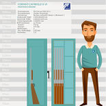 Format Capriolo 0-VI Waffenschrank mit Elektronikschloss LG-39E