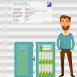 CLES lion 1055 Wertschutzschrank mit Schlüsselschloss und Elektronikschloss CB90