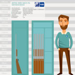 Sistec SWS160/1-T6 Waffenschrank mit Elektronikschloss LG-701