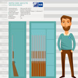 Sistec SWS160/2-T8 Waffenschrank mit Schlüsselschloss