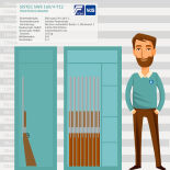 Sistec SWS160/4-T12 Waffenschrank mit Elektronikschloss LG-701